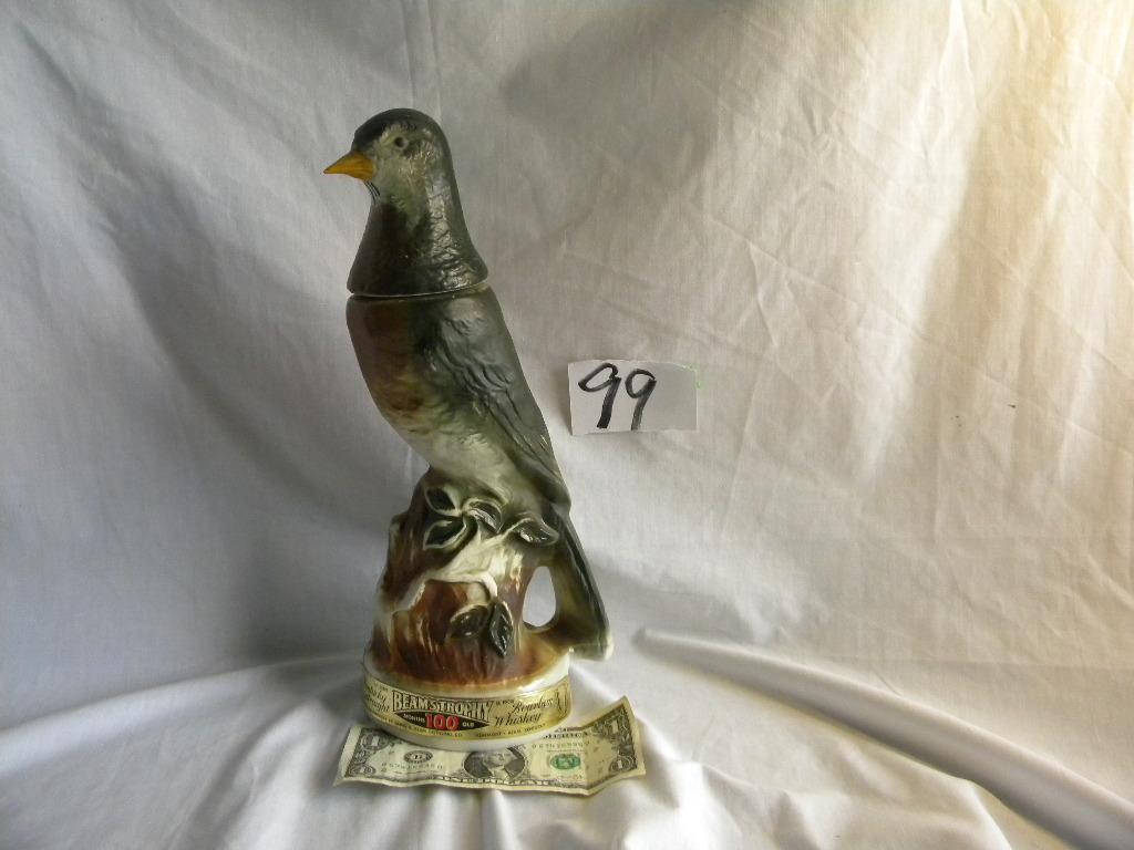Decanter. Beam's Trophy, W/seal, 12"h