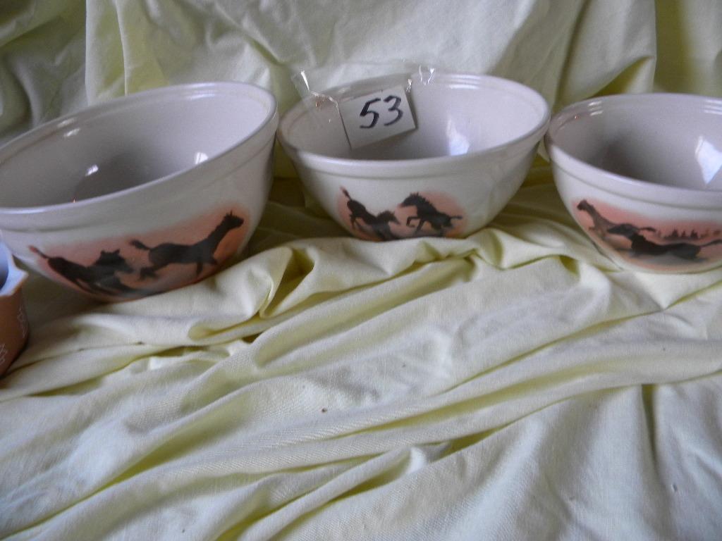 Abode Red Bowls; (3) Montana Bowls; Pyrex ; Spoon Rest