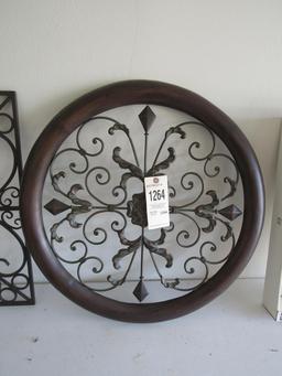 Clock, wall art & light