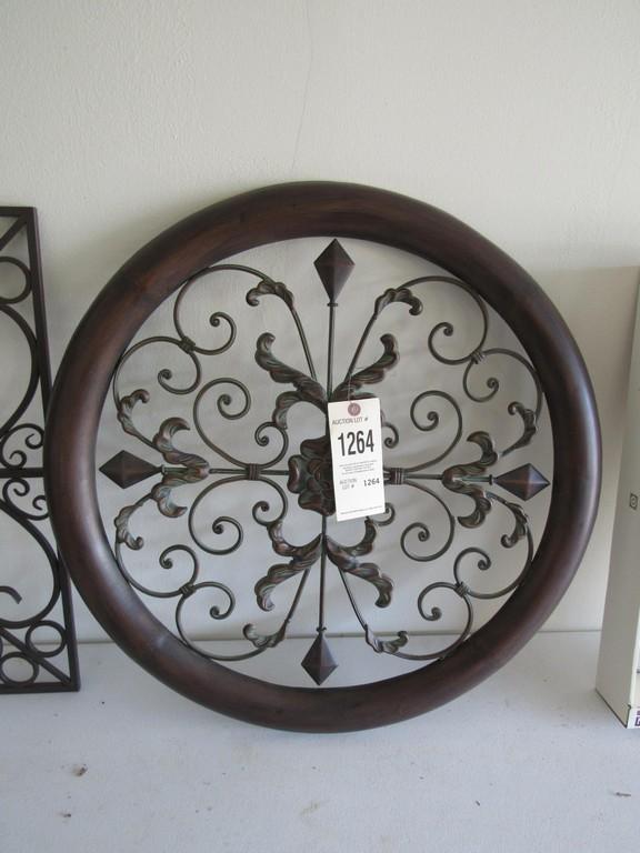 Clock, wall art & light