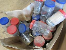 (3) boxes of jars containing bolts, screws, nails and auto parts)