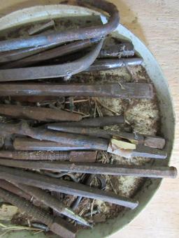 Various sized punches and chisels