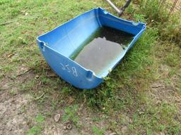 Behler country 5' poly trough and 3 poly barrels