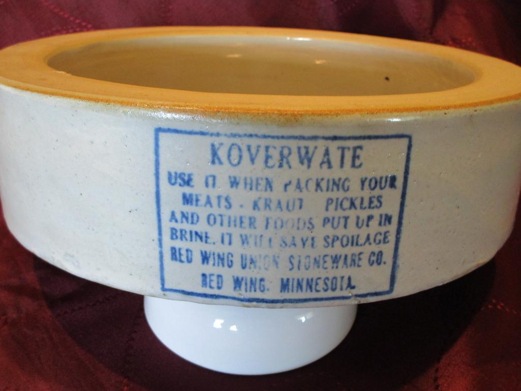5 gal. Koverwate white stoneware (factory Rt lip blemish)