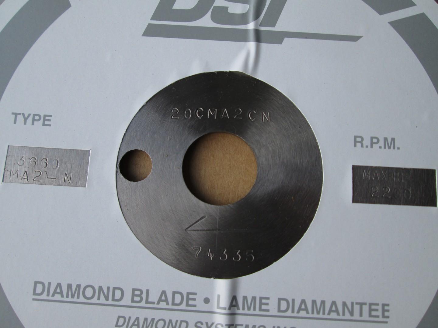 (1) 20" DSI Diamond Tip Blade