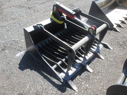 48" Rock Bucket Grapple With Teeth