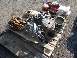 Assortment of Water Pipe Fittings and Clamps