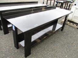 Metal Work Bench With Shelf