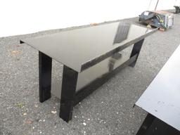 Metal Work Bench With Shelf
