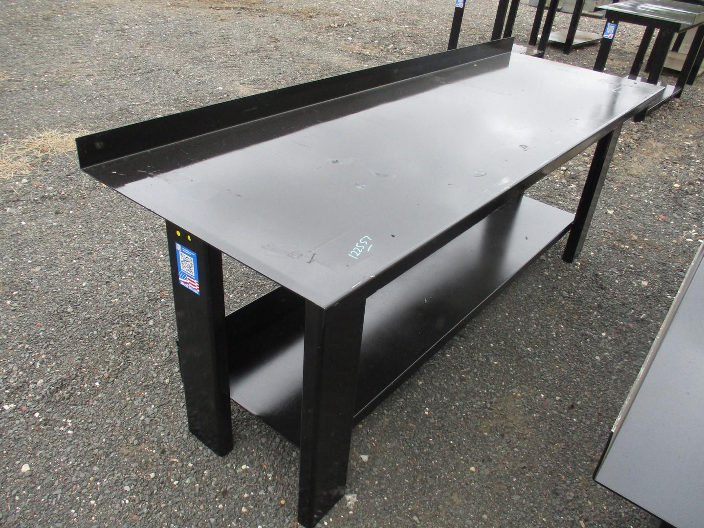 Metal Work Bench With Shelf