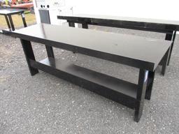 Metal Work Bench With Shelf