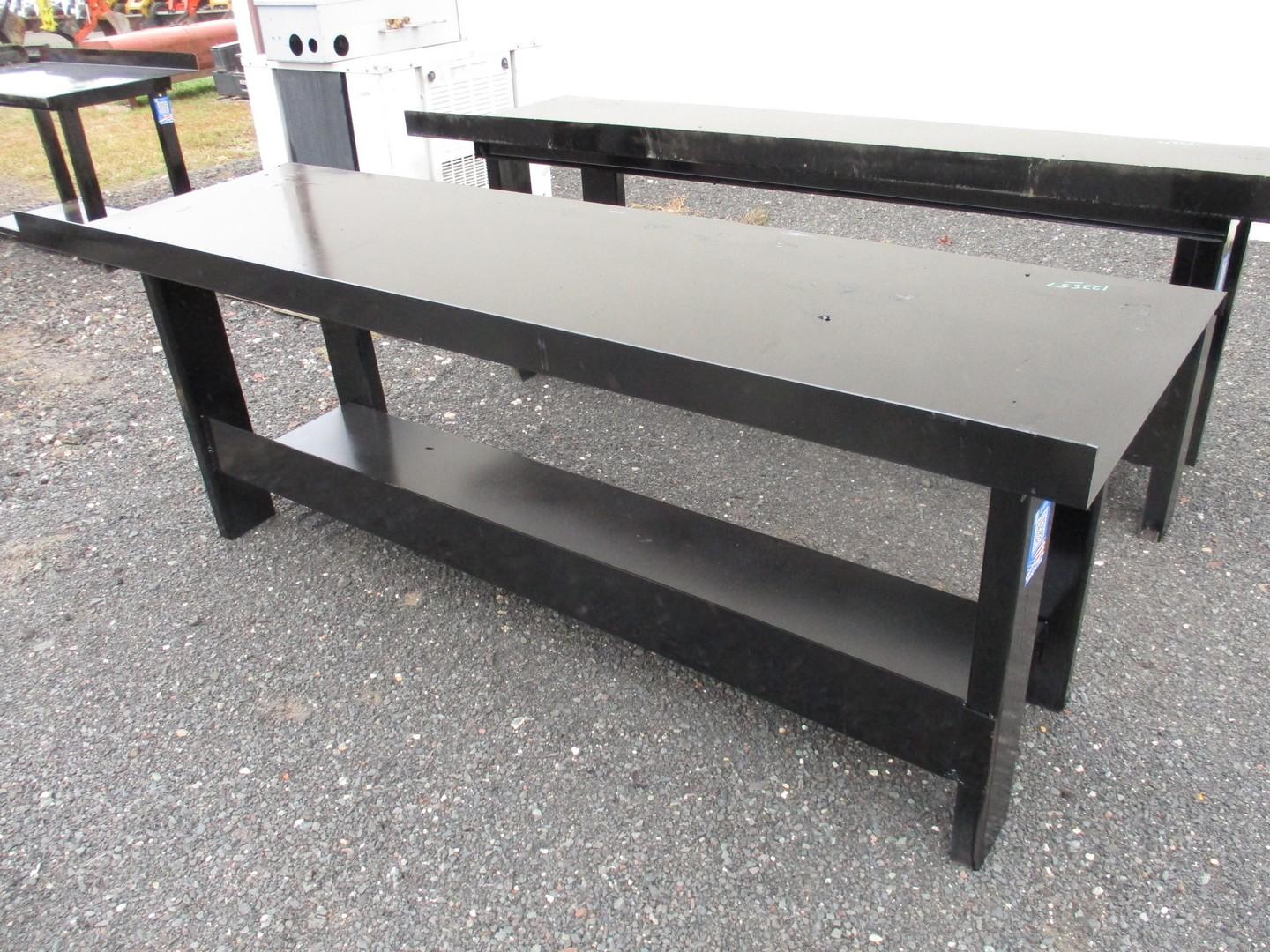 Metal Work Bench With Shelf