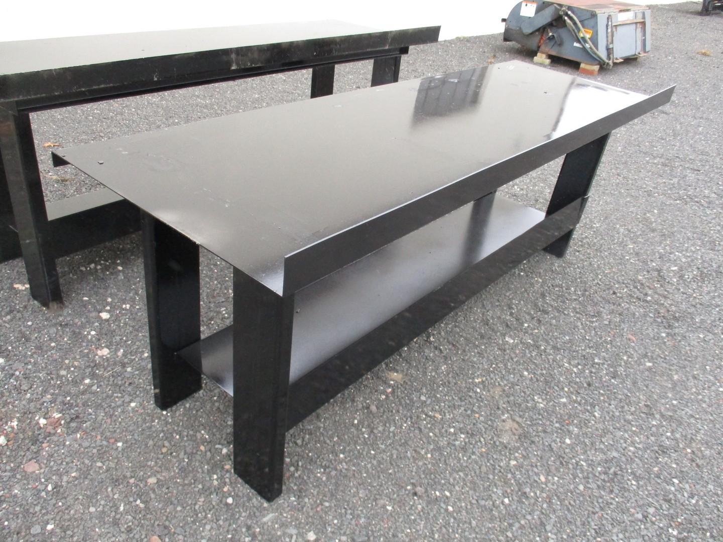 Metal Work Bench With Shelf