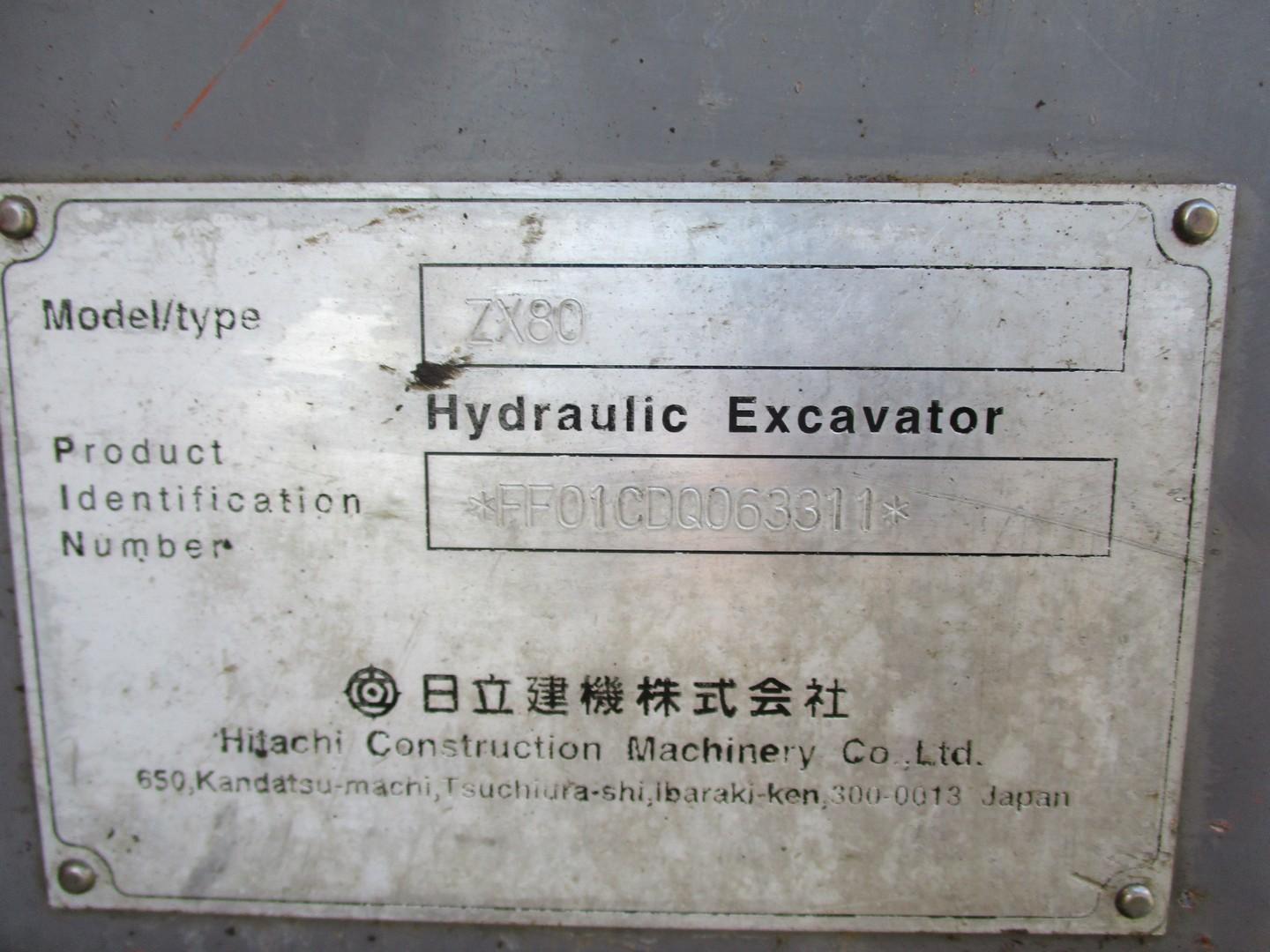 2007 Hitachi ZX80 Midi Excavator