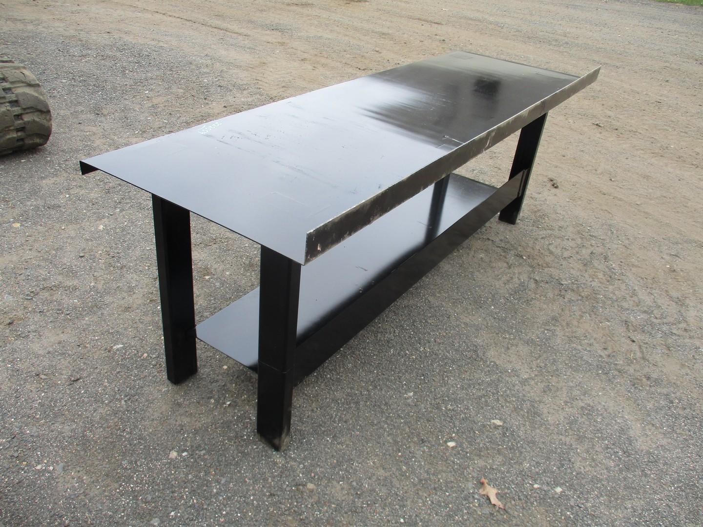 Metal Work Bench With Shelf
