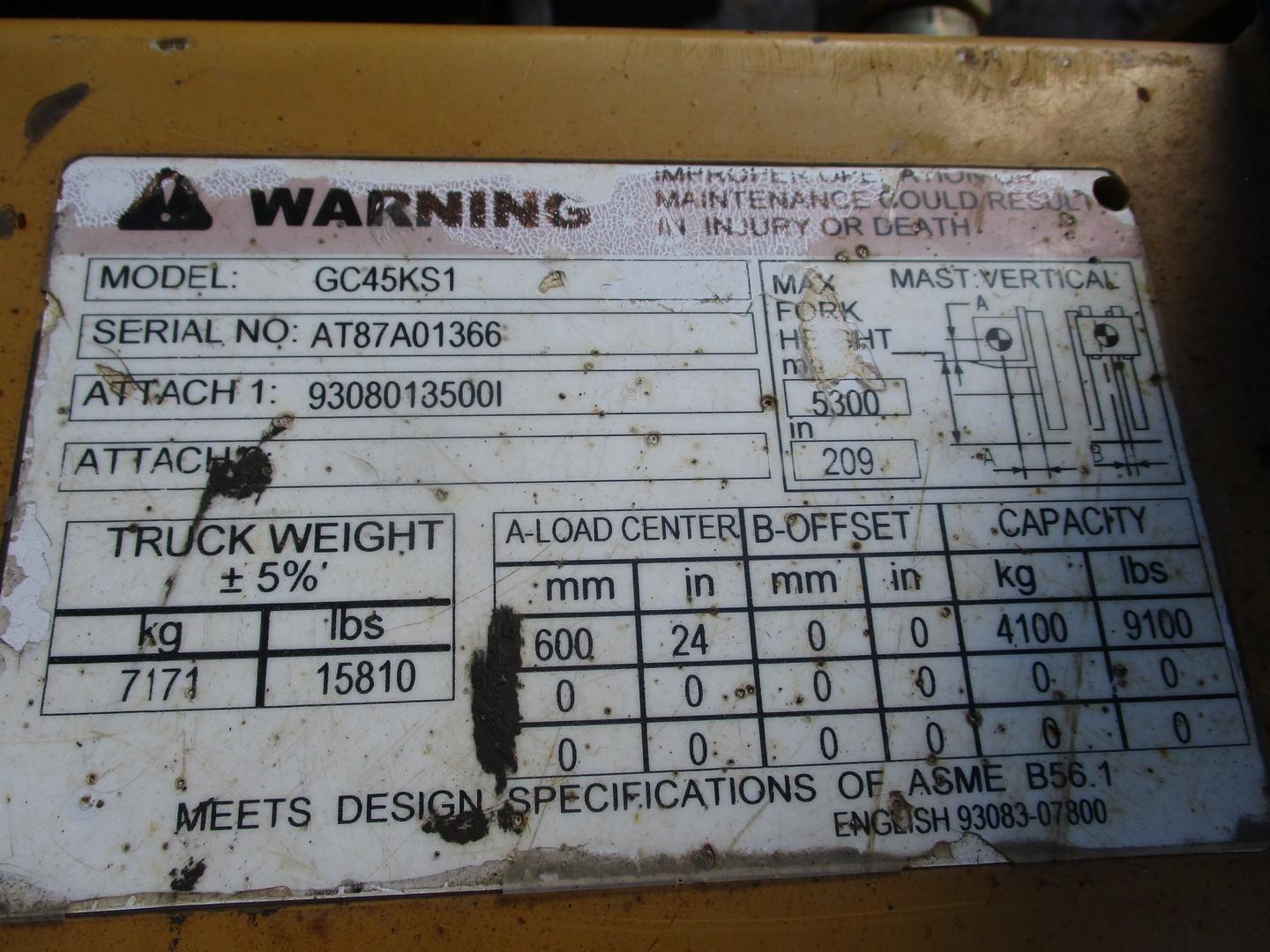 Caterpillar GC45KS1 Forklift