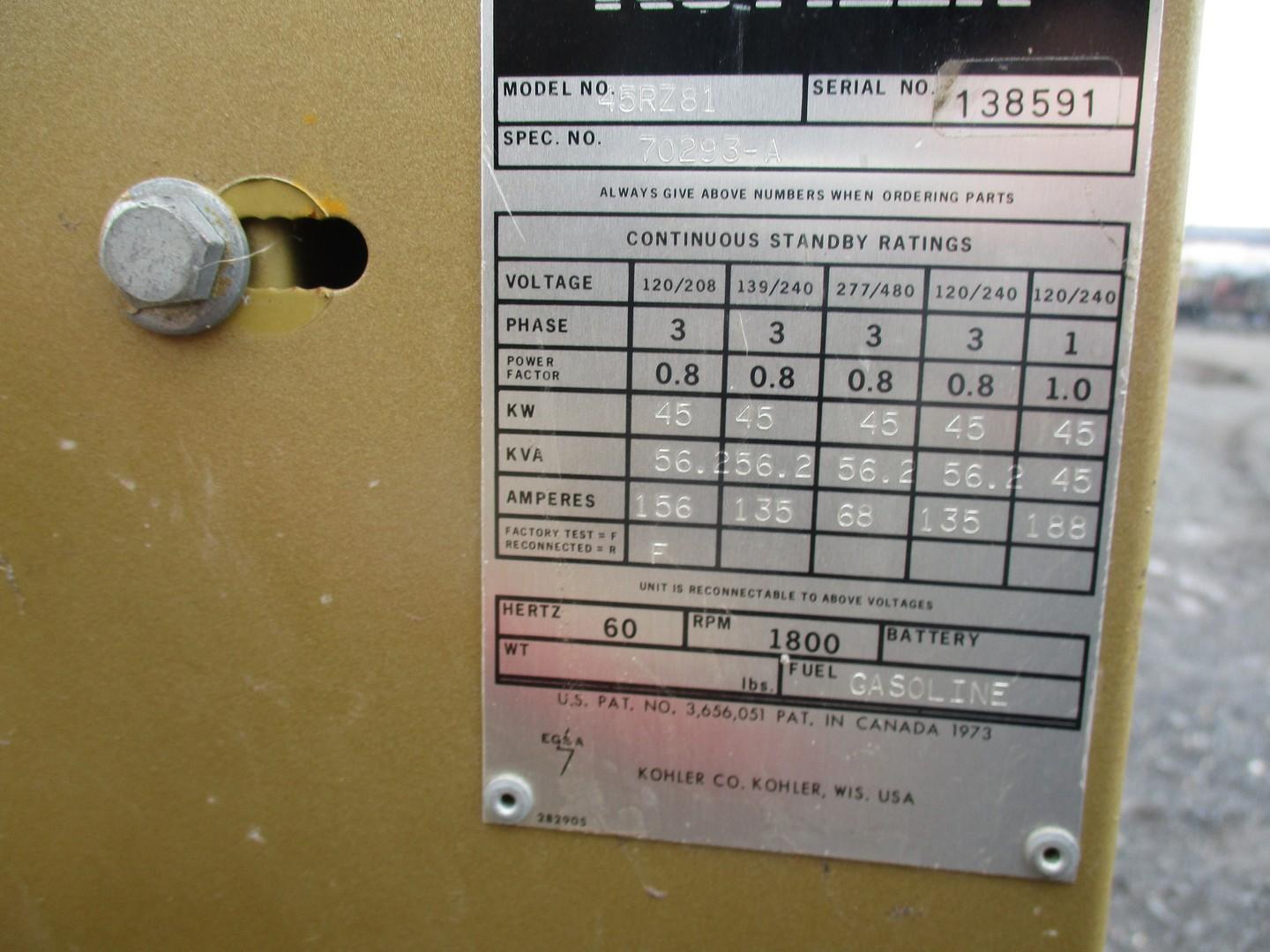 Kohler 45 Generator