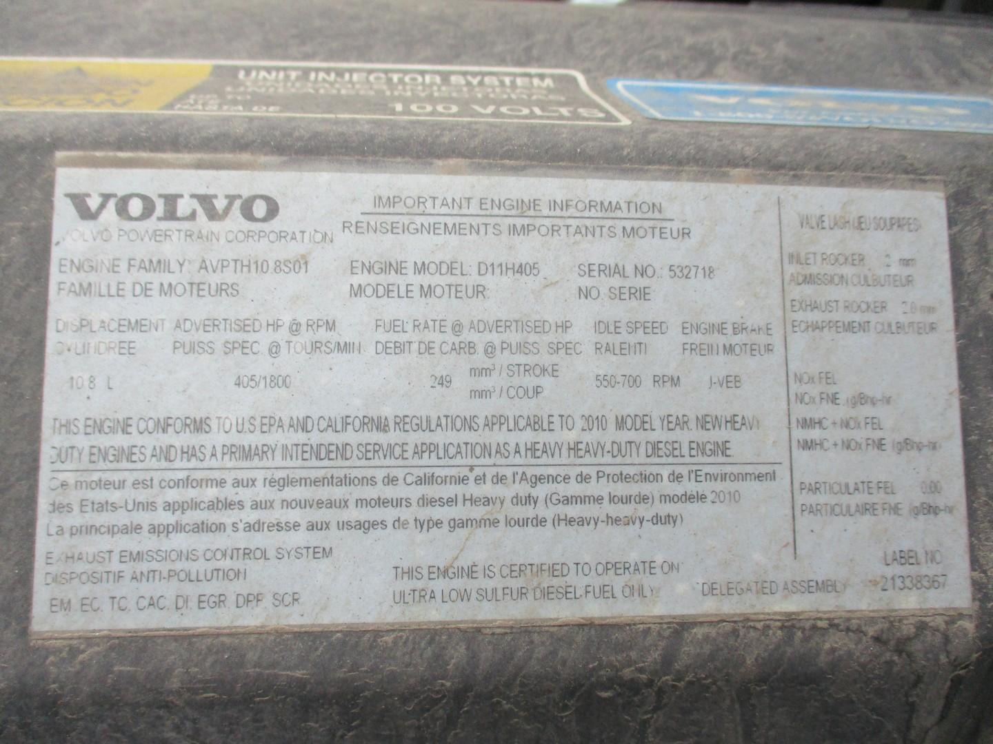2011 Volvo T/A Tractor