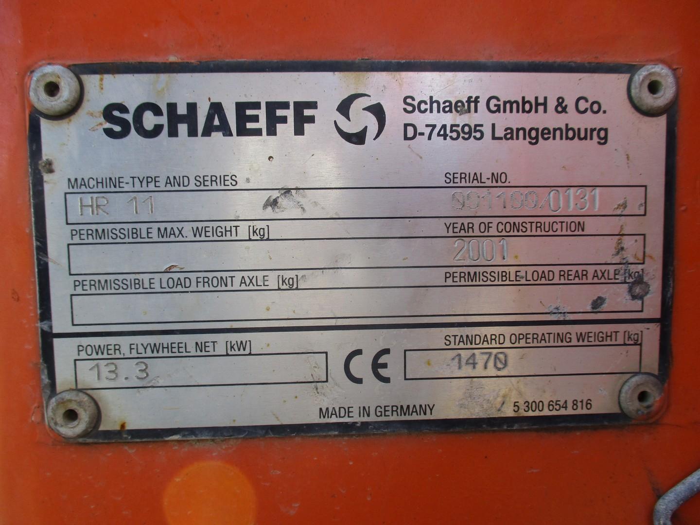 2001 Schaeff HR11 Mini Excavator