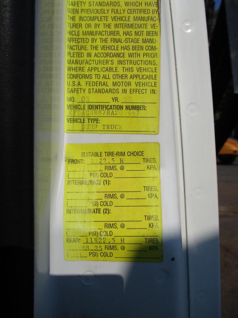 2008 Sterling Acterra S/A Dump Truck