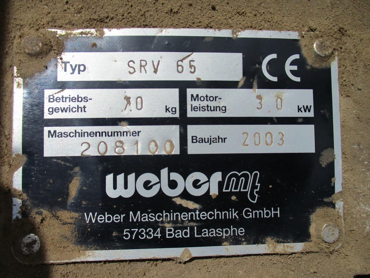Weber SRV65 Rammer Compactor