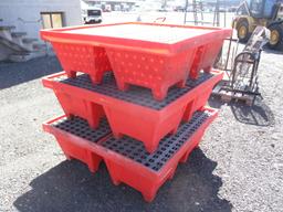 (3) 4 Drum Containment Pallets