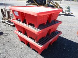 (3) 4 Drum Containment Pallets