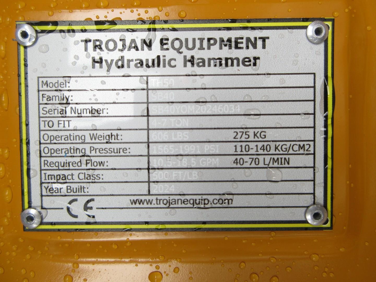 2024 Trojan TH50 Hydraulic Breaker Hammer