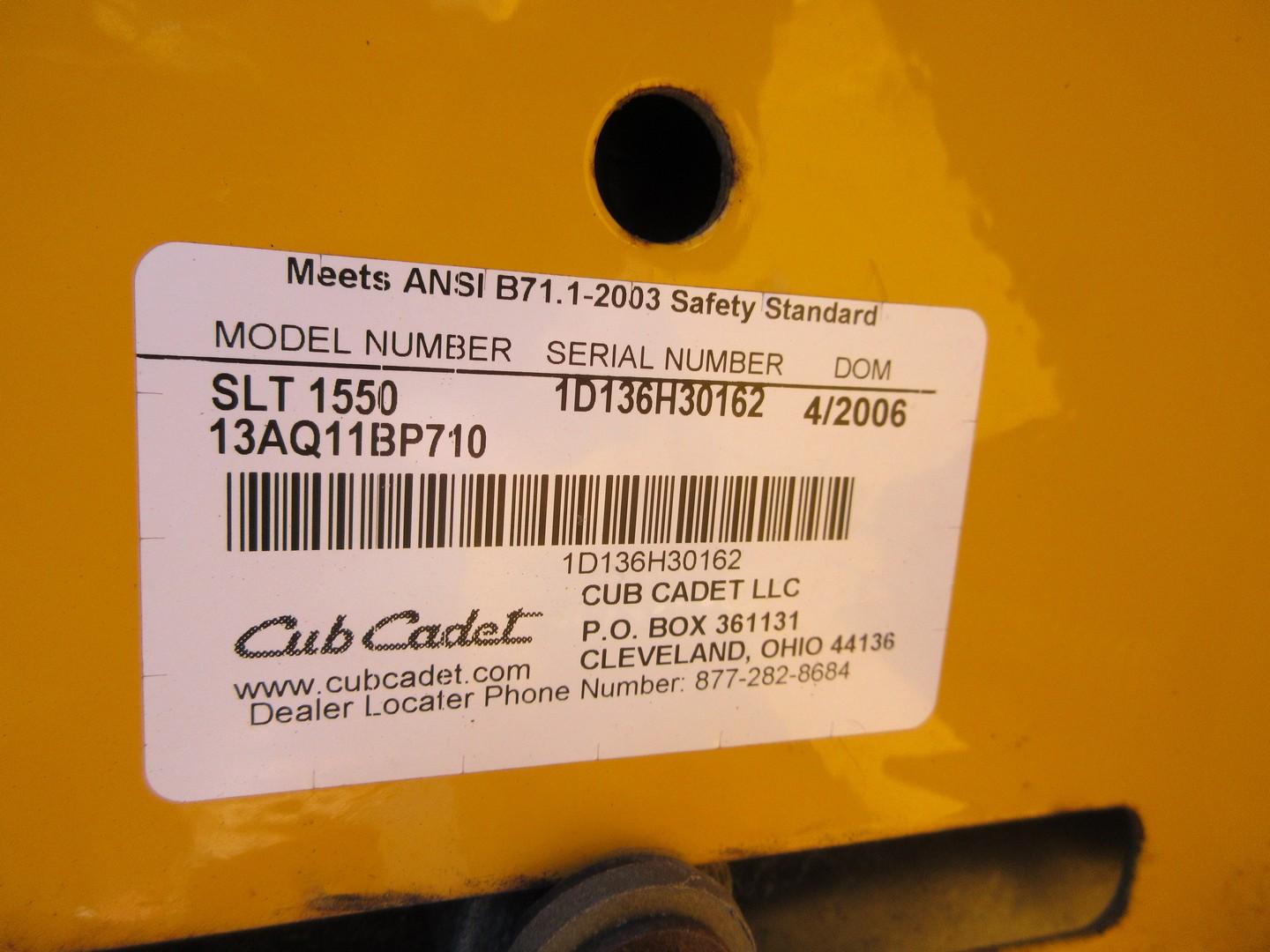 Cub Cadet Super LT1550 Garden Tractor