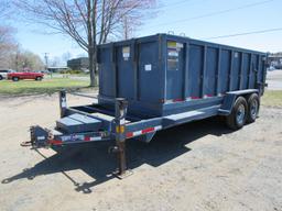 2008 Texas Bragg 16' T/A Dump Trailer