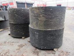 (4) SOLID WHEEL LOADER TIRES