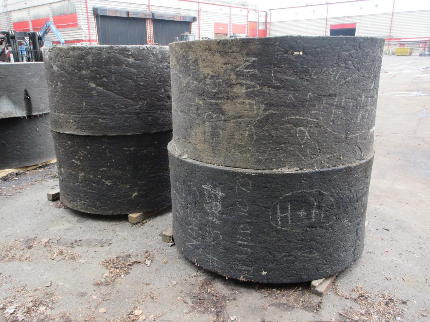 (4) SOLID WHEEL LOADER TIRES