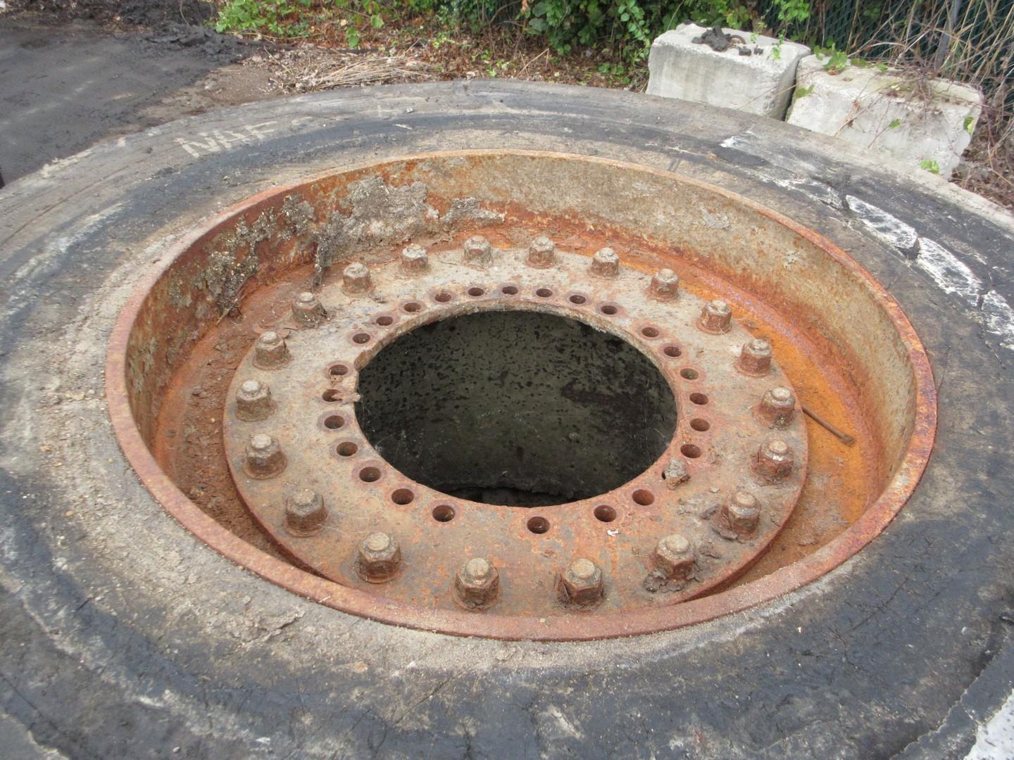 (4) SOLID WHEEL LOADER TIRES