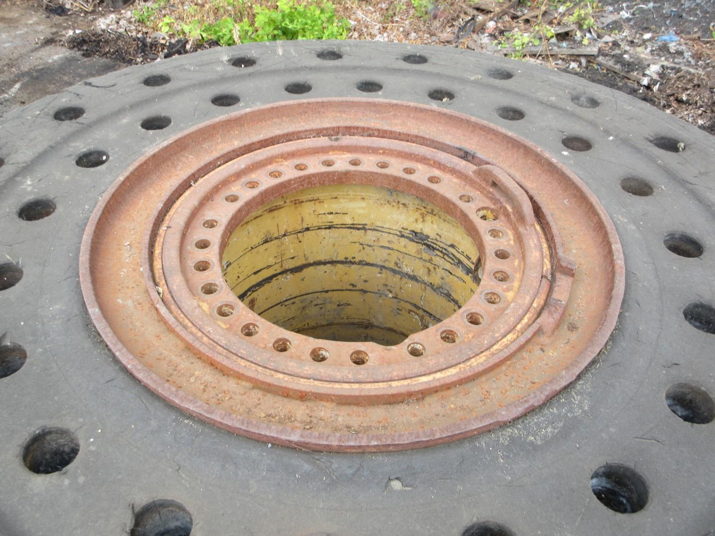 (4) SOLID WHEEL LOADER TIRES