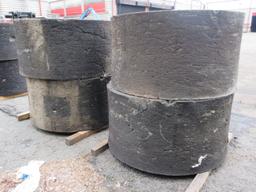 (4) SOLID WHEEL LOADER TIRES
