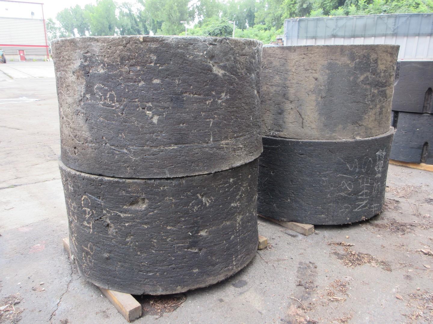 (4) SOLID WHEEL LOADER TIRES