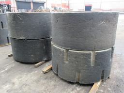 (4) SOLID WHEEL LOADER TIRES