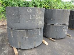 (4) SOLID WHEEL LOADER TIRES