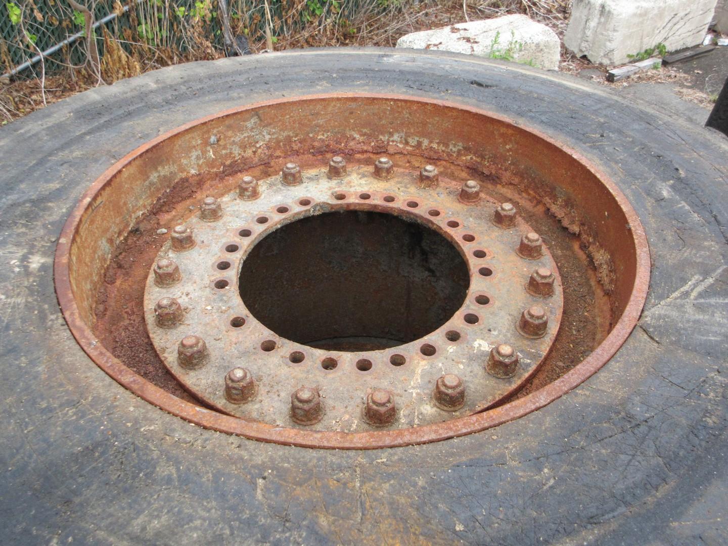 (4) SOLID WHEEL LOADER TIRES