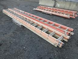 QUANTITY OF WERNER FIBERGLASS EXTENSION LADDERS