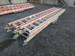 QUANTITY OF WERNER FIBERGLASS EXTENSION LADDERS