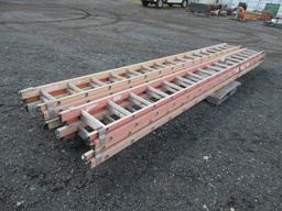 QUANTITY OF WERNER FIBERGLASS EXTENSION LADDERS