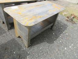 STEEL WORKBENCH WITH SHELF