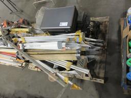 QUANTITY OF TRIPODS AND ASSORTED TOOLS