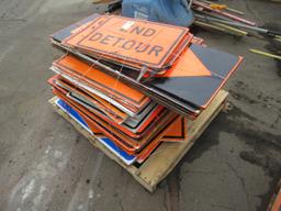QUANTITY OF ASSORTED ROAD SIGNS
