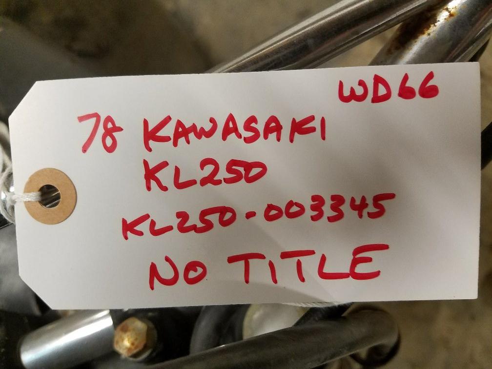 WD66 78 KAWASAKI KL250