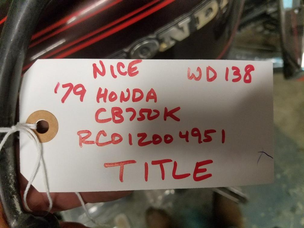 WD138: NICE 79 Honda CB750 K