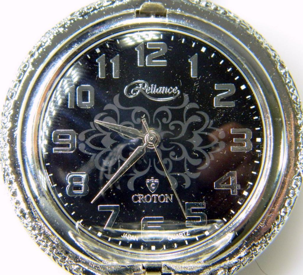 Collection of Twelve (12) Reliance by Croton Pocket Watches and Display Case