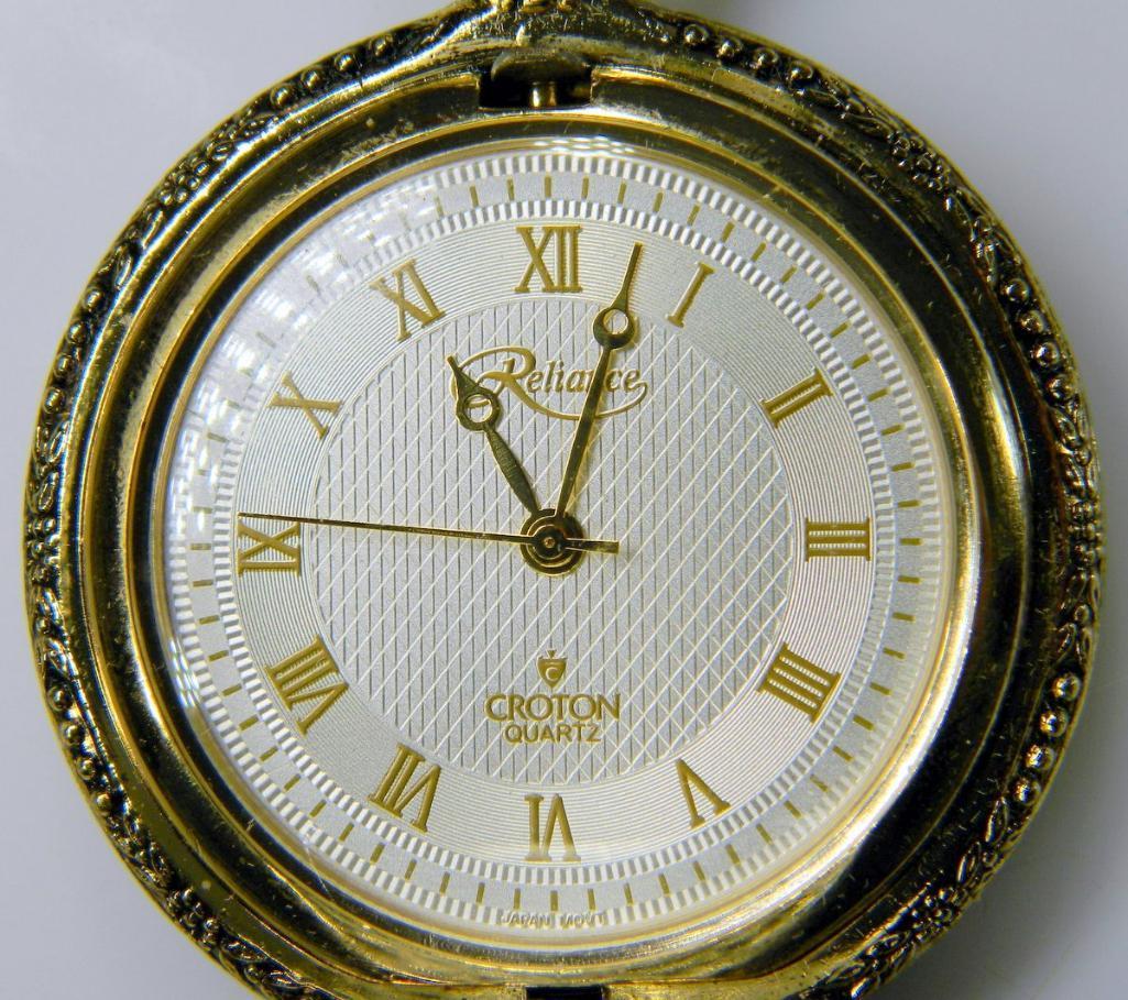 Collection of Twelve (12) Reliance by Croton Pocket Watches and Display Case