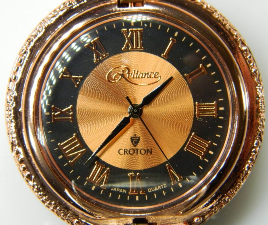 Collection of Twelve (12) Reliance by Croton Pocket Watches and Display Case